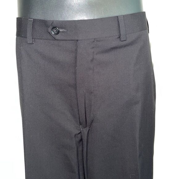 Tallia black polyester/rayon flat front pants - Picture 2 of 6